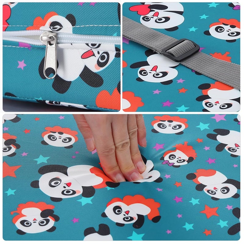 Zicac Portable Seat Cushion Washable with Non-Slip Bottom, Detachable Strong Support Cushion for Toddler Kids Baby Infant (Cyan Panda) - Image 2